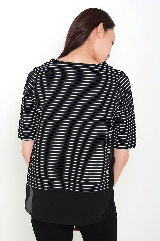 Aria Layered Striped Blouse 