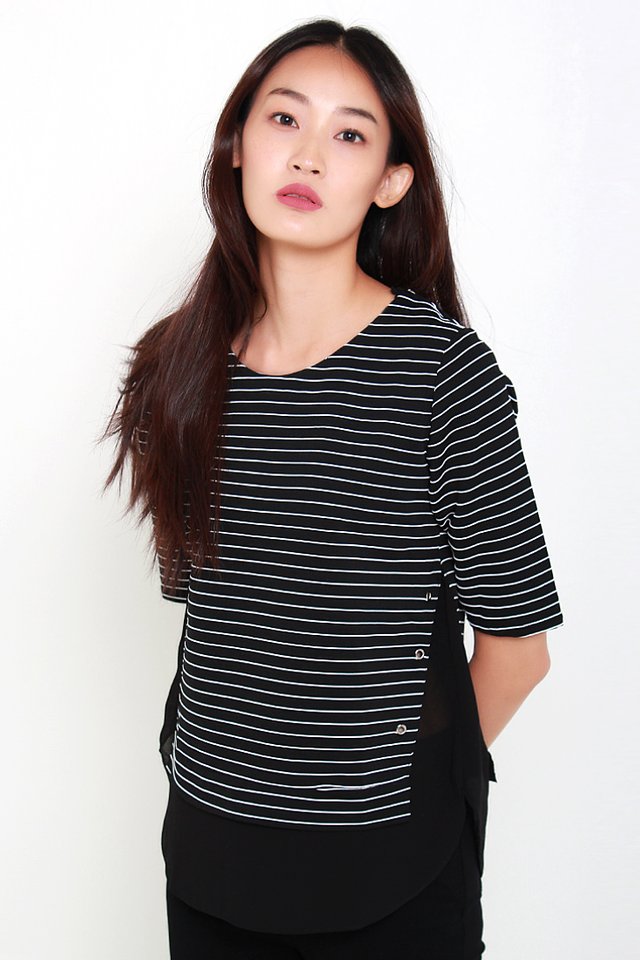 Aria Layered Striped Blouse 