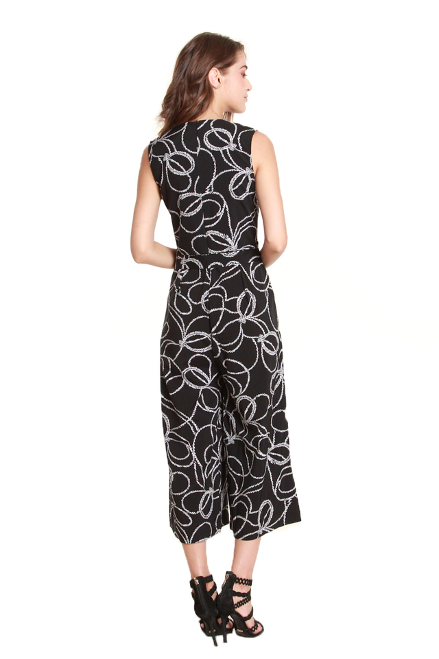 Penelope Bow Printed Jumpsuit