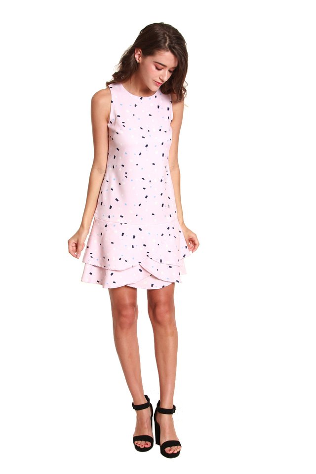 Kayla Confetti Printed Mini Dress