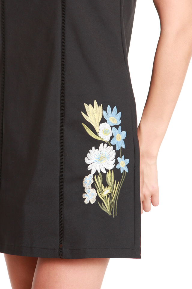 Aubrey Embroidered Floral Mini Dress