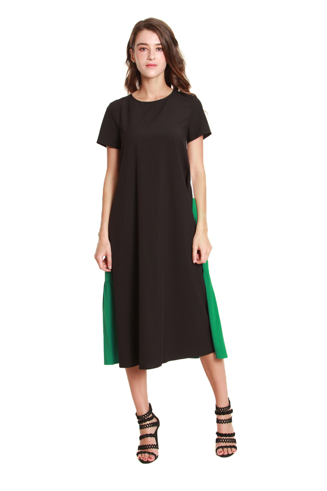 Adelyn Tiered Colorblock Dress