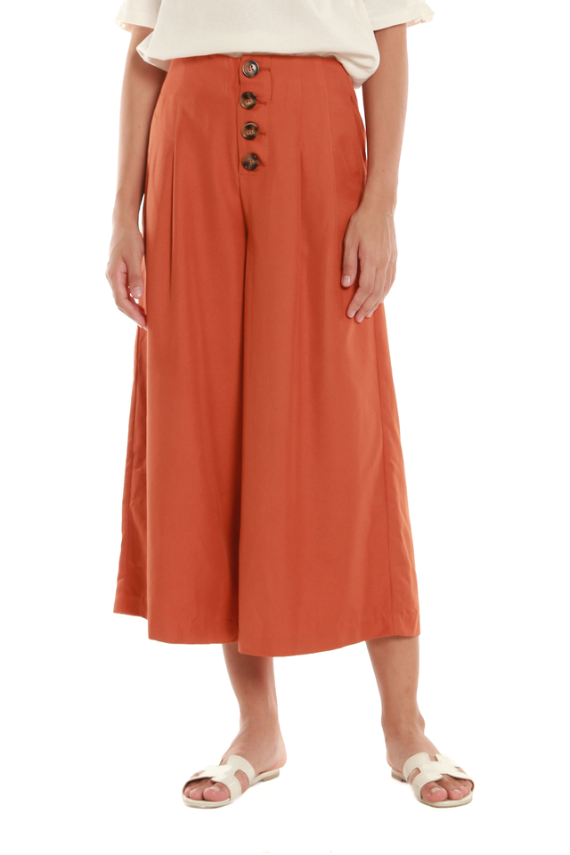Marie Cropped Palazzo Pants in Orange