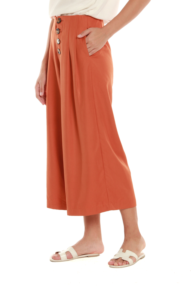 Marie Cropped Palazzo Pants in Orange