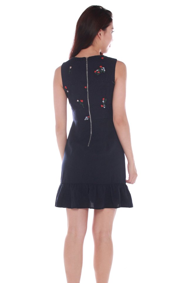 Delilah Lace Embroidery Skater Dress