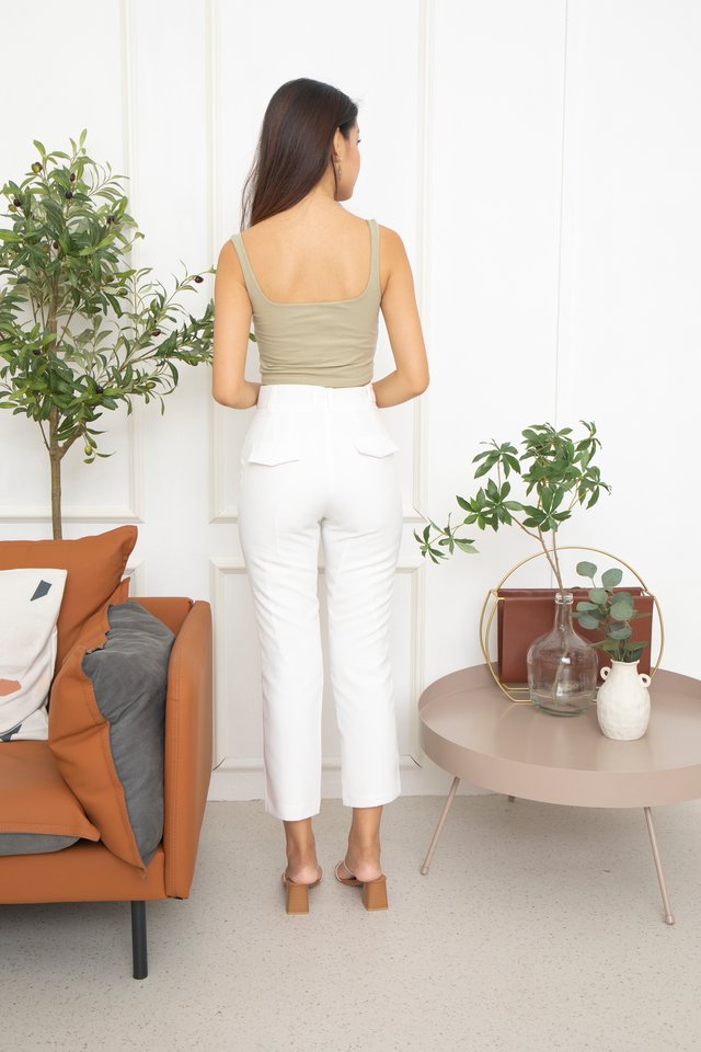 Ronna Slim Pants in White